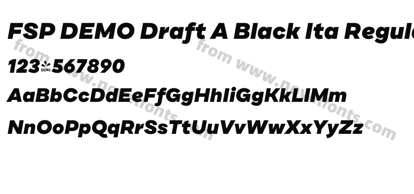FSP DEMO Draft A Black Ita RegularPreview