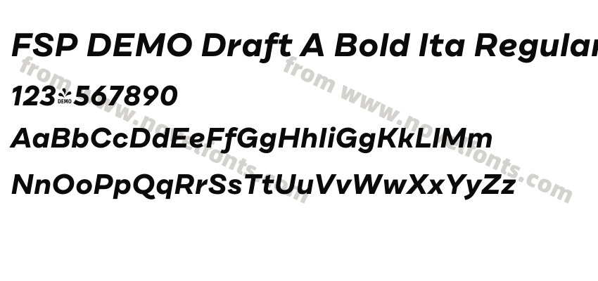 FSP DEMO Draft A Bold Ita RegularPreview