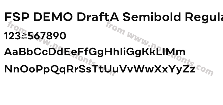 FSP DEMO DraftA Semibold RegularPreview