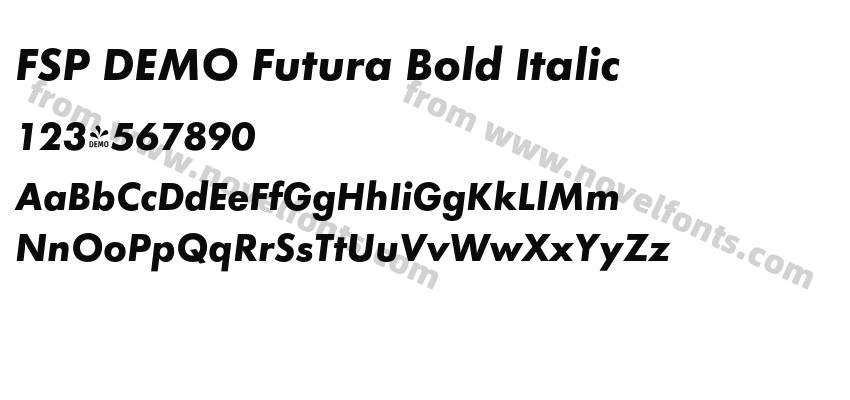 FSP DEMO Futura Bold ItalicPreview