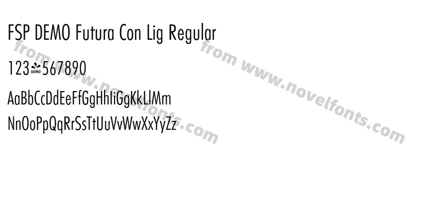 FSP DEMO Futura Con Lig RegularPreview