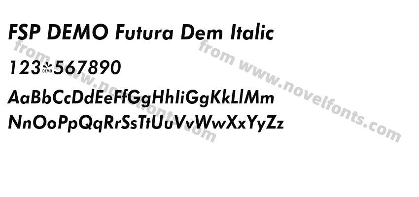 FSP DEMO Futura Dem ItalicPreview
