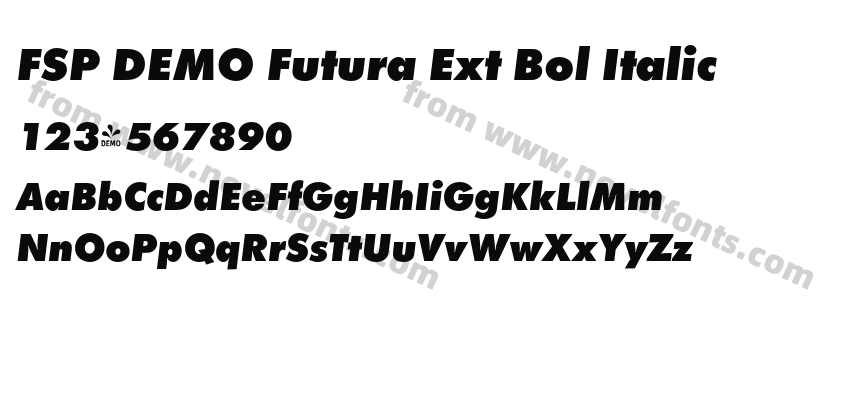 FSP DEMO Futura Ext Bol ItalicPreview