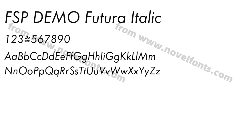 FSP DEMO Futura ItalicPreview