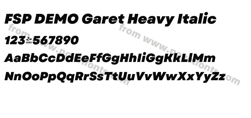 FSP DEMO Garet Heavy ItalicPreview