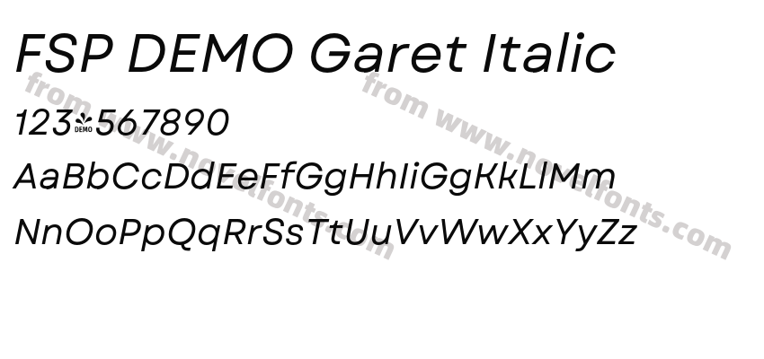 FSP DEMO Garet ItalicPreview