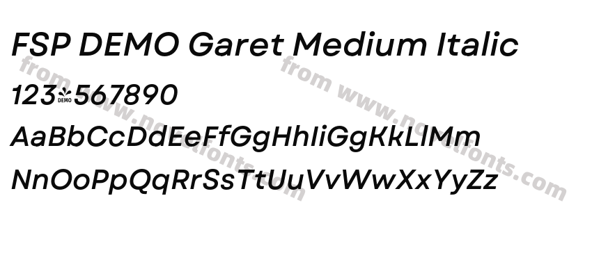 FSP DEMO Garet Medium ItalicPreview