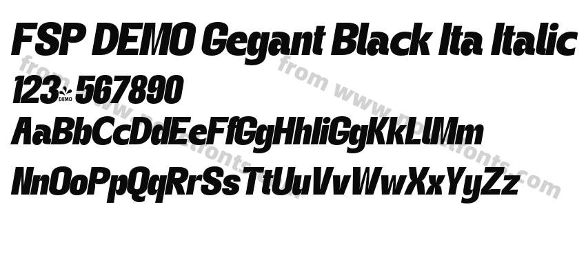 FSP DEMO Gegant Black Ita ItalicPreview