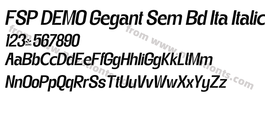 FSP DEMO Gegant Sem Bd Ita ItalicPreview