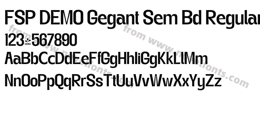FSP DEMO Gegant Sem Bd RegularPreview