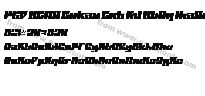 FSP DEMO Gokan Ext Bd Obliq ItalicPreview