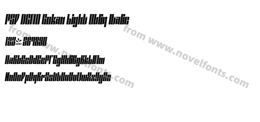 FSP DEMO Gokan Light Obliq ItalicPreview
