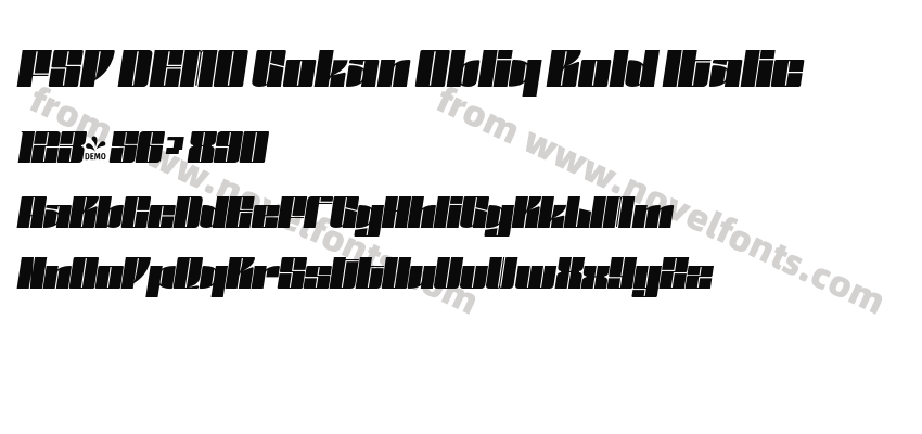 FSP DEMO Gokan Obliq Bold ItalicPreview