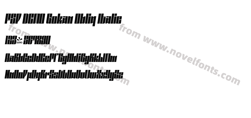 FSP DEMO Gokan Obliq ItalicPreview