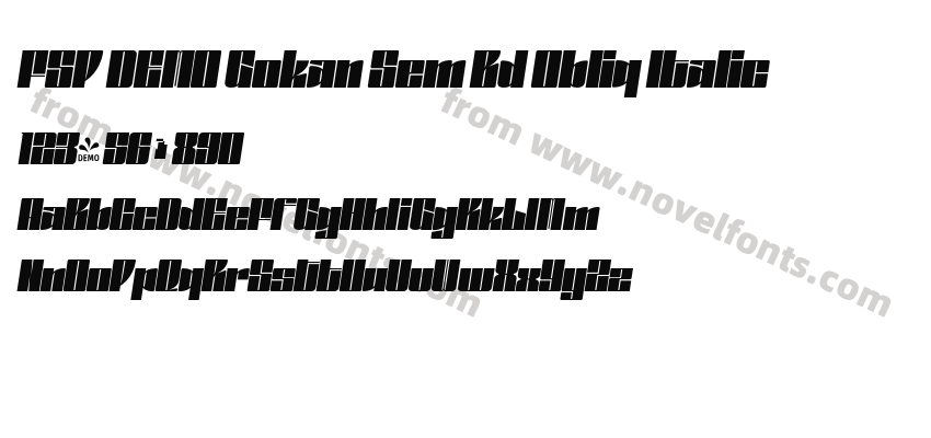 FSP DEMO Gokan Sem Bd Obliq ItalicPreview