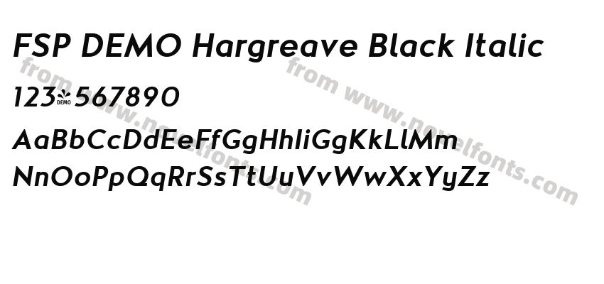FSP DEMO Hargreave Black ItalicPreview