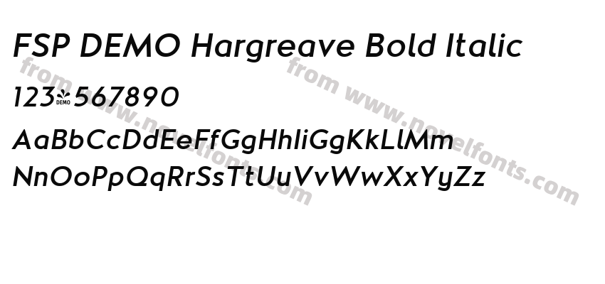 FSP DEMO Hargreave Bold ItalicPreview