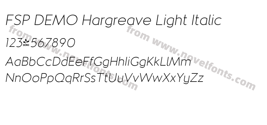 FSP DEMO Hargreave Light ItalicPreview