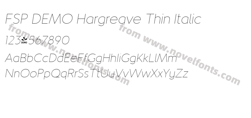 FSP DEMO Hargreave Thin ItalicPreview