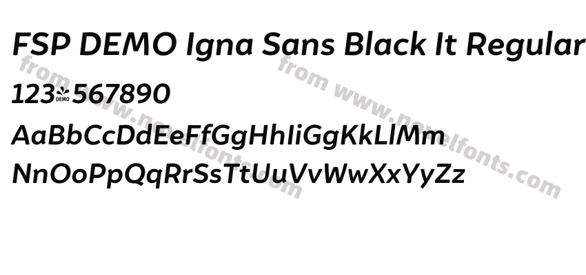 FSP DEMO Igna Sans Black It RegularPreview