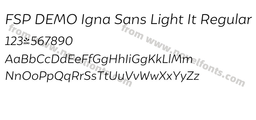 FSP DEMO Igna Sans Light It RegularPreview