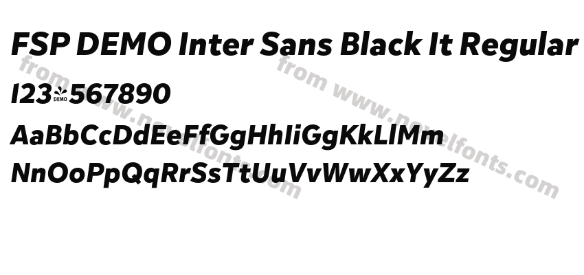 FSP DEMO Inter Sans Black It RegularPreview