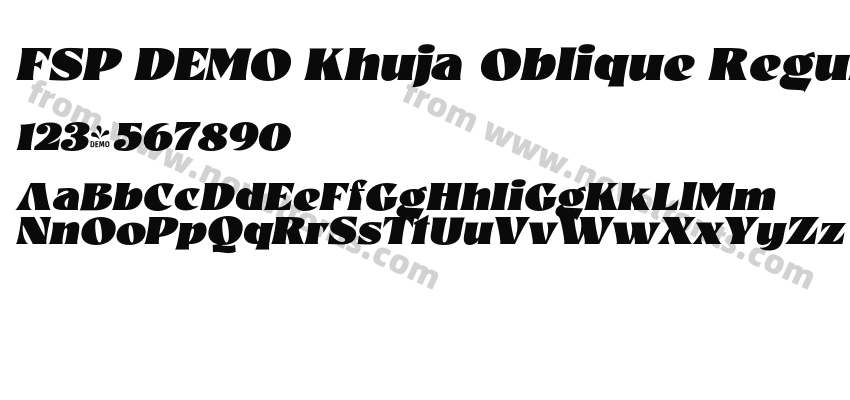 FSP DEMO Khuja Oblique RegularPreview