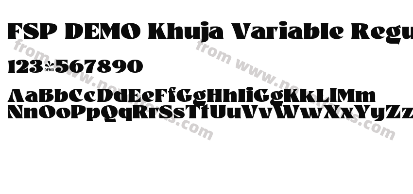 FSP DEMO Khuja Variable RegularPreview