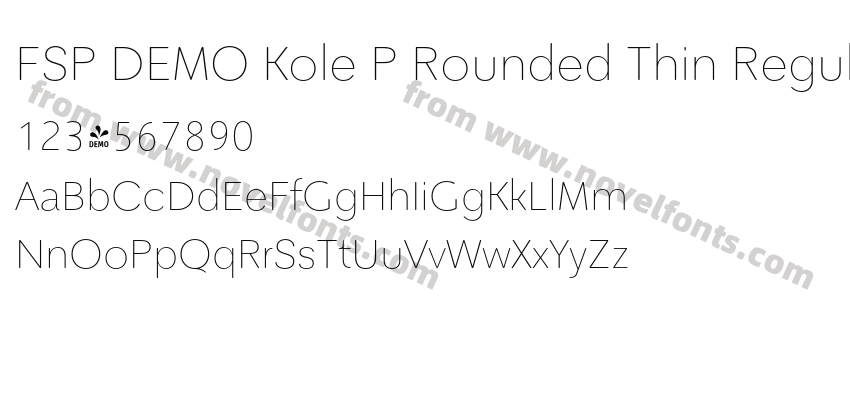 FSP DEMO Kole P Rounded Thin RegularPreview