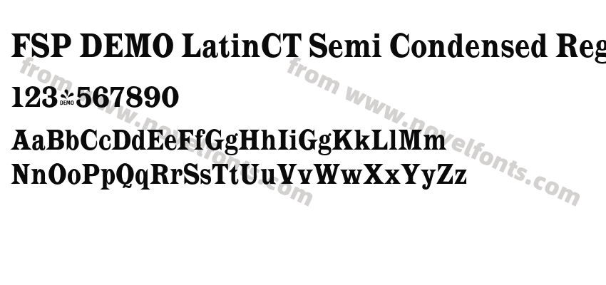 FSP DEMO LatinCT Semi Condensed RegularPreview