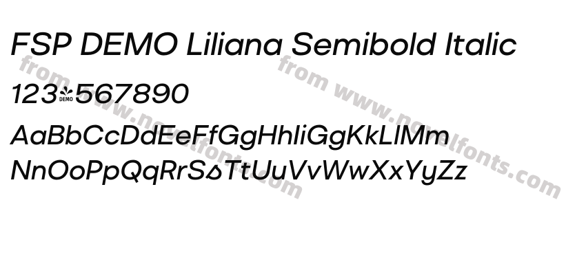 FSP DEMO Liliana Semibold ItalicPreview