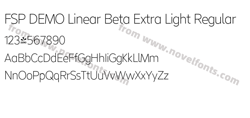 FSP DEMO Linear Beta Extra Light RegularPreview