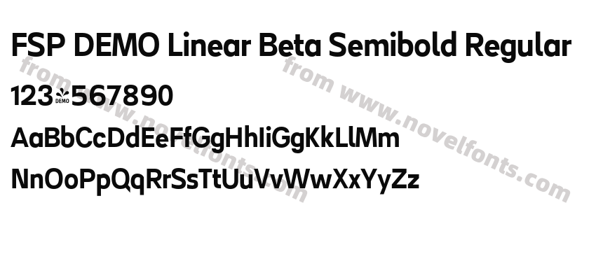 FSP DEMO Linear Beta Semibold RegularPreview