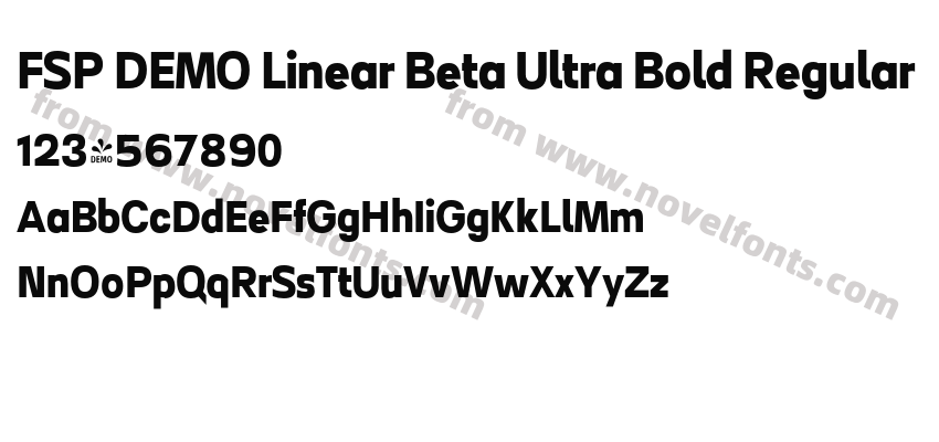 FSP DEMO Linear Beta Ultra Bold RegularPreview