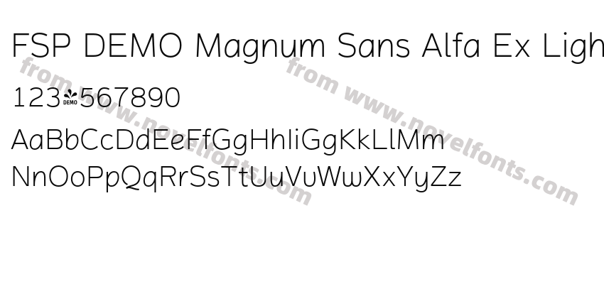 FSP DEMO Magnum Sans Alfa Ex Light RegularPreview