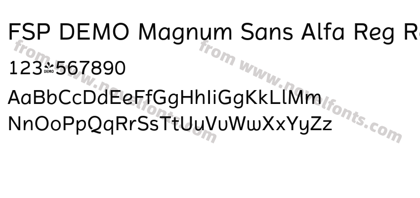FSP DEMO Magnum Sans Alfa Reg RegularPreview