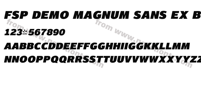 FSP DEMO Magnum Sans Ex Black Ital ItalicPreview