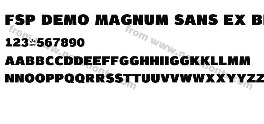 FSP DEMO Magnum Sans Ex Black RegularPreview