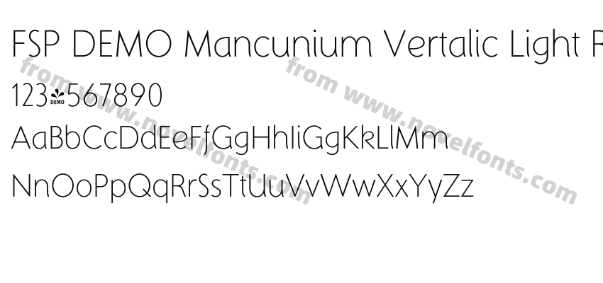 FSP DEMO Mancunium Vertalic Light RegularPreview