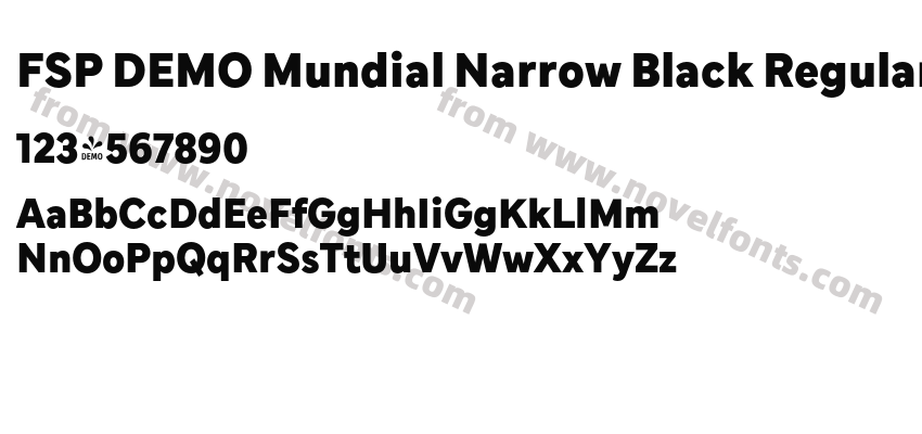 FSP DEMO Mundial Narrow Black RegularPreview