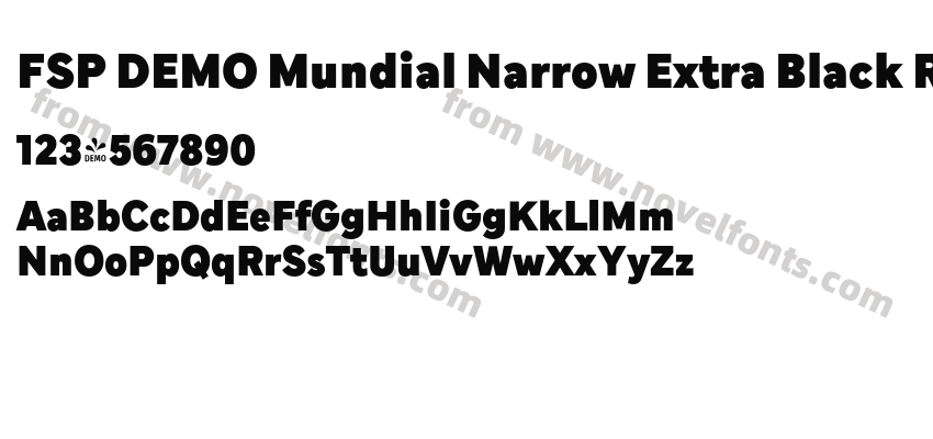 FSP DEMO Mundial Narrow Extra Black RegularPreview