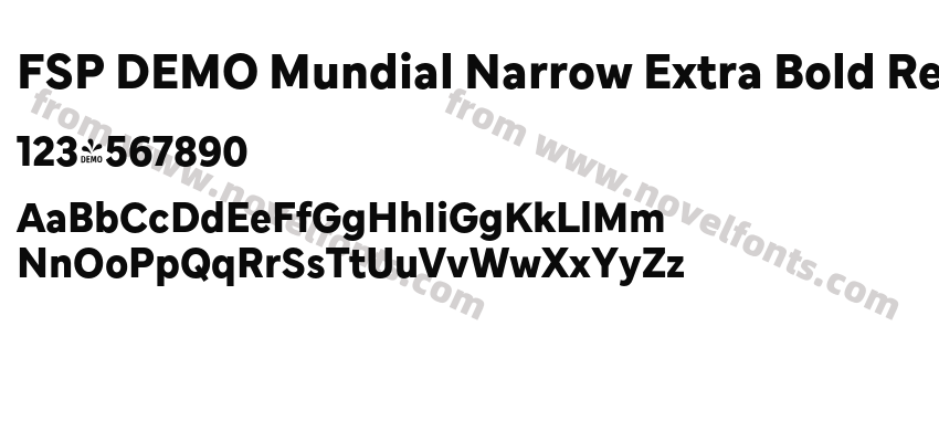 FSP DEMO Mundial Narrow Extra Bold RegularPreview