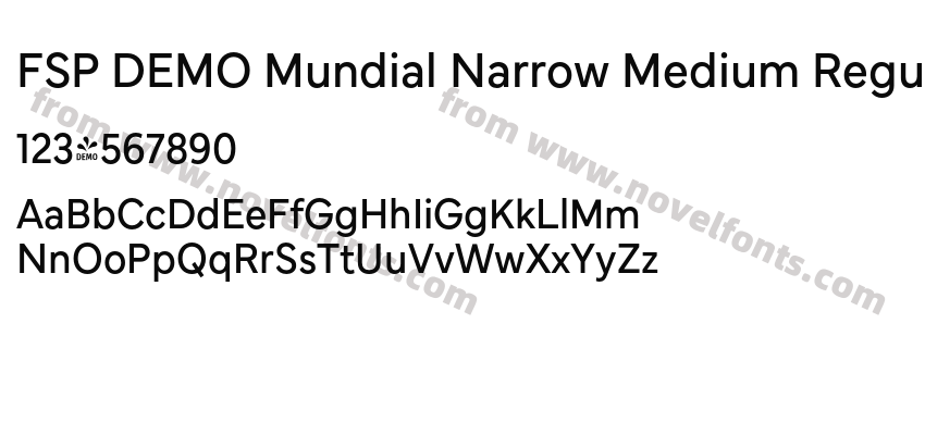 FSP DEMO Mundial Narrow Medium RegularPreview