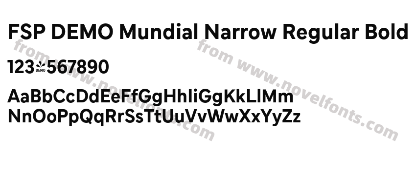 FSP DEMO Mundial Narrow Regular BoldPreview