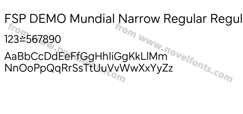FSP DEMO Mundial Narrow Regular RegularPreview