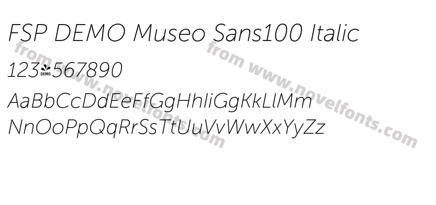 FSP DEMO Museo Sans100 ItalicPreview