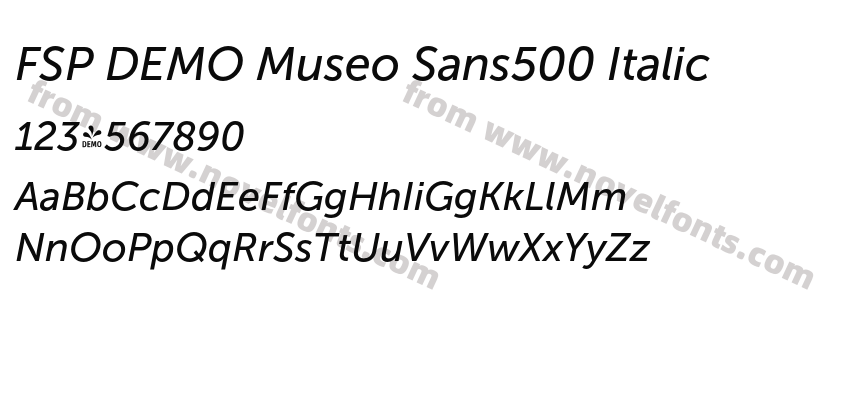 FSP DEMO Museo Sans500 ItalicPreview