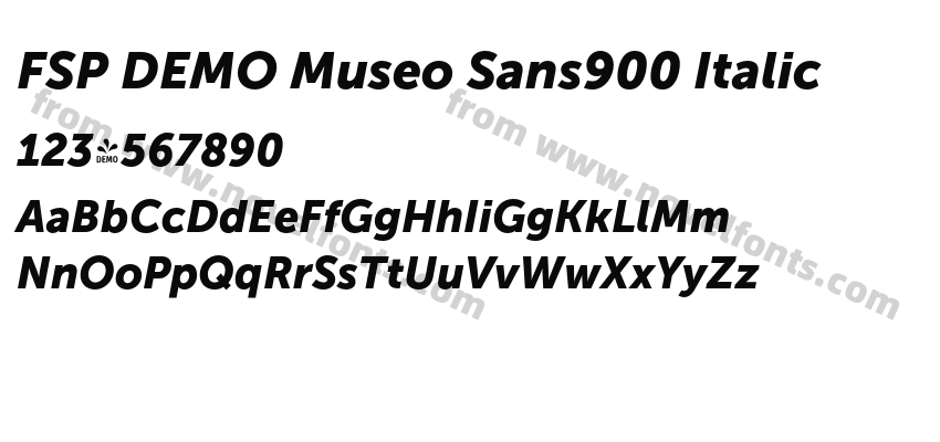 FSP DEMO Museo Sans900 ItalicPreview