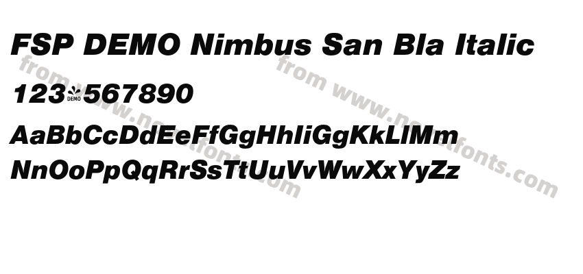 FSP DEMO Nimbus San Bla ItalicPreview