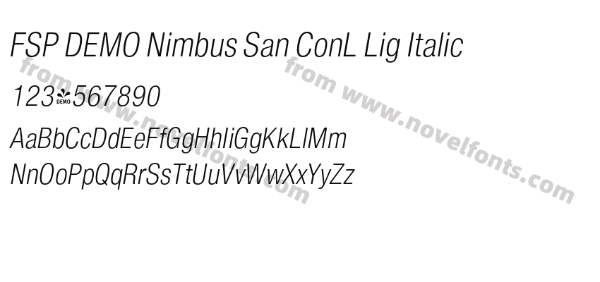 FSP DEMO Nimbus San ConL Lig ItalicPreview